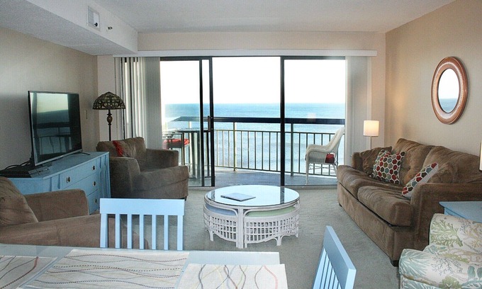 Cherry Grove Beach Condo | Experience The Oceans 1015! 1 Bedroom Oceanfront Condo - Amenities include Oceanfront Pool! Perfect for a couple's getaway!!