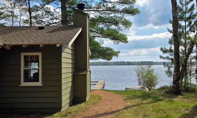 St Germain Cabin | Family and pet friendly, waterfront cabin on Lost Lake, with private dock