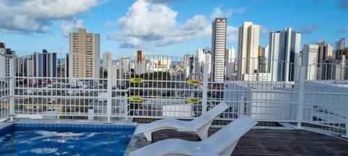 Loteamento Oceania II Apartment | Flat da Lili apto com piscina na cobertura em frente ao shoping