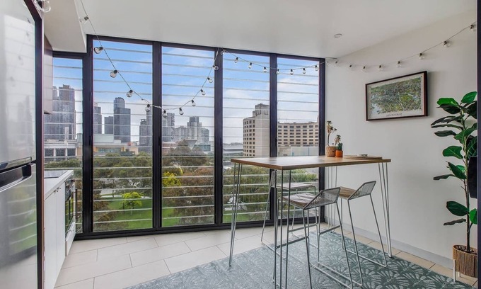 Melbourne Central Business District Apartment | Flinders Keepers Chic Cityscape Kaleidoscope