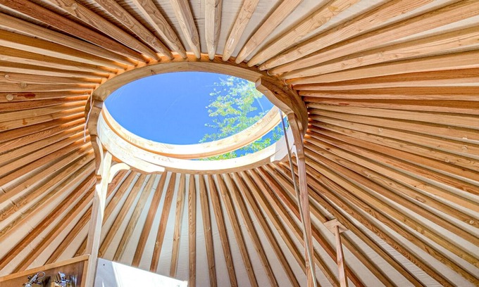 Les Martys House | Fully equipped "Kilimanjaro" ethnic yurt near a large lake.