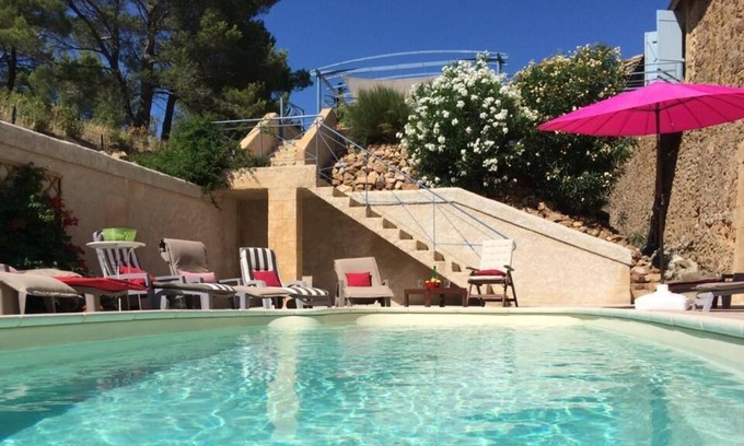 Saint-Andre-de-Roquelongue Cottage | Gîte "l'horizon des Corbières", Maison en Pierre de 260 m2 Avec Piscine