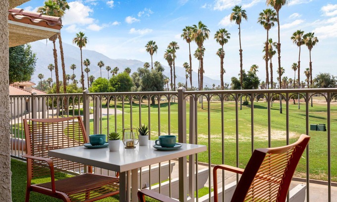 Palm Springs Condo | Gorgeous 2 BR+2BA “D” Mesquite Country Club Condo.