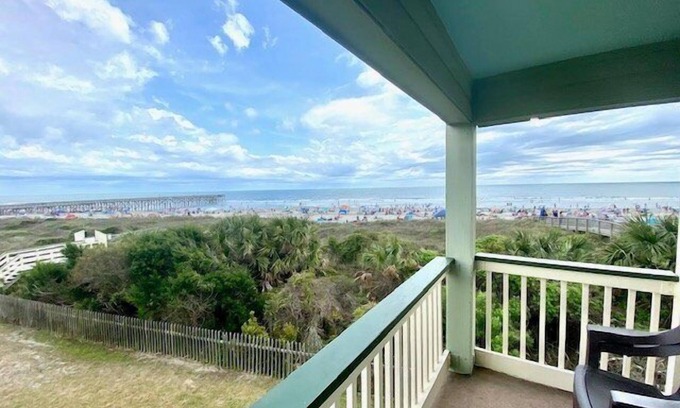 Isle of Palms Condo | Great Oceanfront 2nd Floor Condo! Community Pool! End Unit on the Beach w/the Best View!