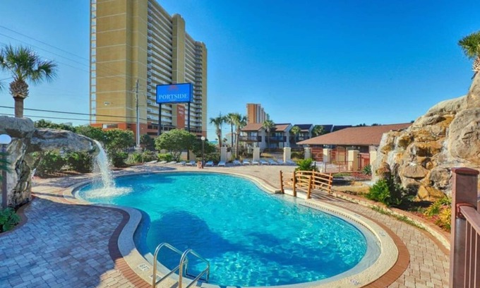 West Panama City Beach Resort | Ground floor condo with great pools and across from white sand beaches!