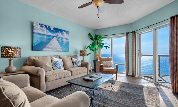 Pensacola Beach Condo | Gulf Front Emerald Isle Condo on 11th floor with Beach Chairs