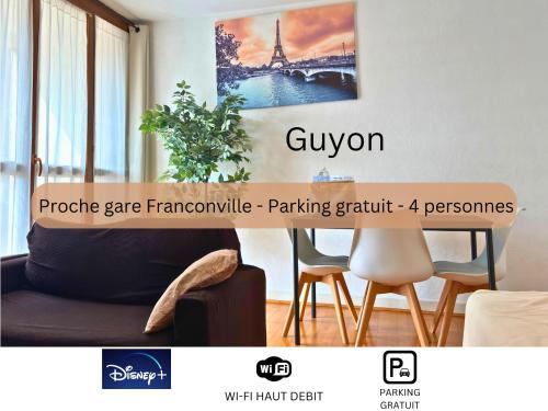 Franconville Apartment | Guyon - Cosy proche gare Parking facile - Balcon #SirDest