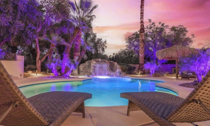 North Scottsdale House | HÓZHÓ Paradise Palms | Pool | Pickleball | Slide