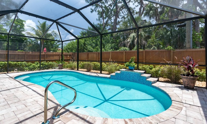 Naples Park House | Heated pool home just 19 minutes walk to Vanderbilt Beach
