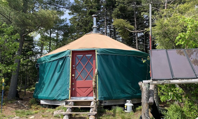 Orland House | Hike-In Yurt On Top Of Maine Mountain