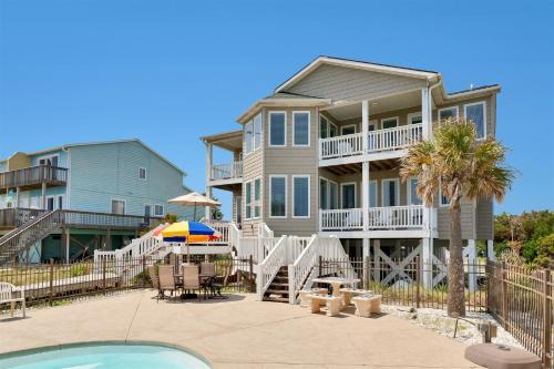 Holden Beach House | Holden Dreams Brunswick Vacation Rentals Ocean Front with private heated pool and elevator