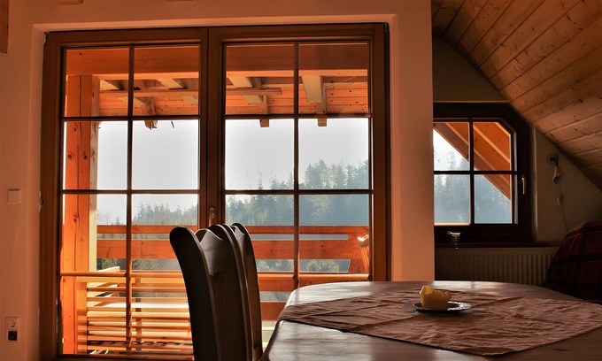 Schonach im Schwarzwald Apartment | Holiday Apartment 'Adlerhorst, 75 sqm' with Mountain View, Shared Terrace and Wi-Fi