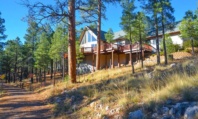 Flagstaff House | Holland Home - Luxury home w/Forest Views, AC & Hot Tub!