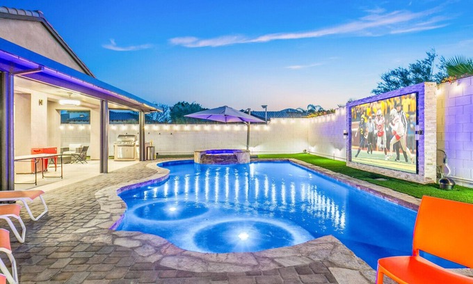 Rancho Santana House | Hollywood Hideaway with 158" Poolside TV and 2 Arcades