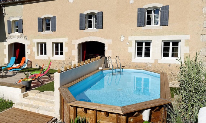 Voissay Villa | Homerez - Villa for 15 ppl. with swimming-pool, garden and terrace at Voissay