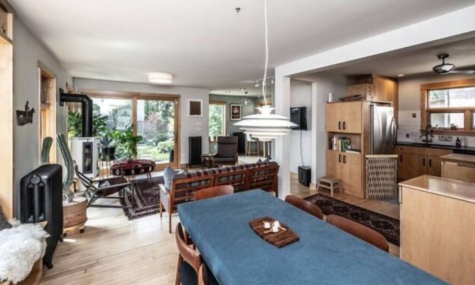 Holland House | Hygge Hideaway with gas fireplace, fenced yard, and eco friendly products