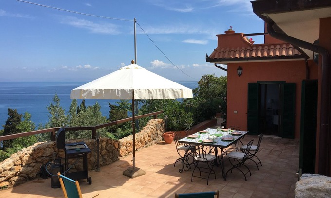Porto Santo Stefano Villa | "BLUE HOUSE" beautiful semi-detached villa with breathtaking views