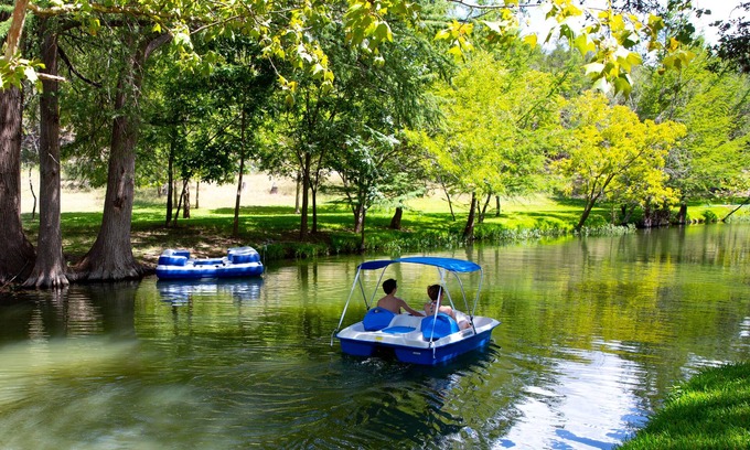Kerrville House | It’s camp with all the frills! Private waterfront, Pool, Spa, Firepit, Sleeps 31