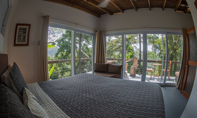 Drapers Cottage | Jungle, waterfall, sea view, 5 minutes from beach, lap pool & gym. Bird watching