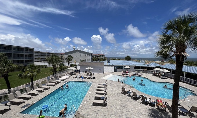 Tybee Island Condo | Just Remodeled! A few steps to the beach in Beautiful 3 Bedrm Oceanfront Condo!