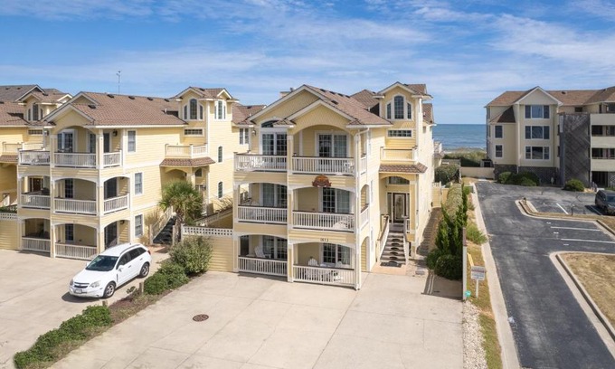 Kill Devil Hills House | KD1613, Paradise VI- Oceanfront, Pool, H Tub, Theater Rm, Rec Rm, Prvt Beach access