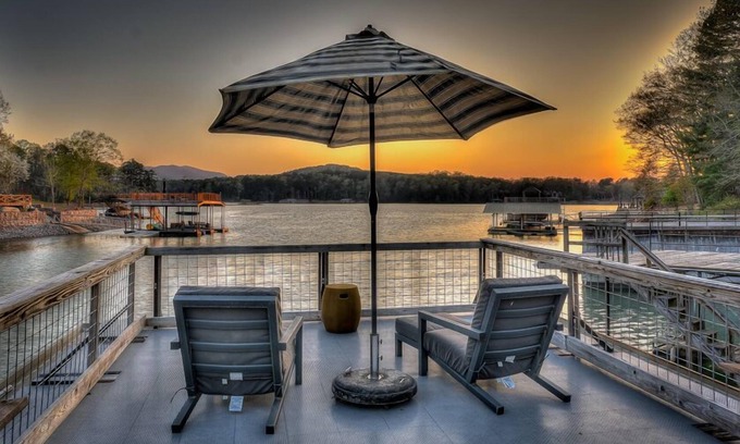 Morganton Cabin | Lake Cove Oasis - Waterfront on Lake Blue Ridge | Private Yard and Dock | Pet Friendly