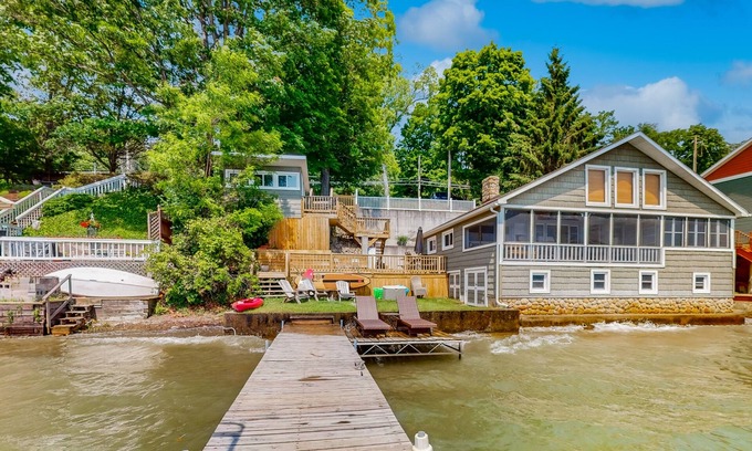 Penn Yan House | Lakefront home with gorgeous views, decks & grill on Keuka lake