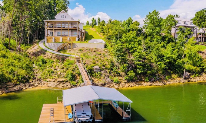 Bremen House | Lakefront Home with Waterfront Views from Every Room - 4.4 miles to The Barn