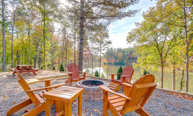 Ellijay House | Lakeside Paradise in Ellijay Hot Tub, Fire Pit