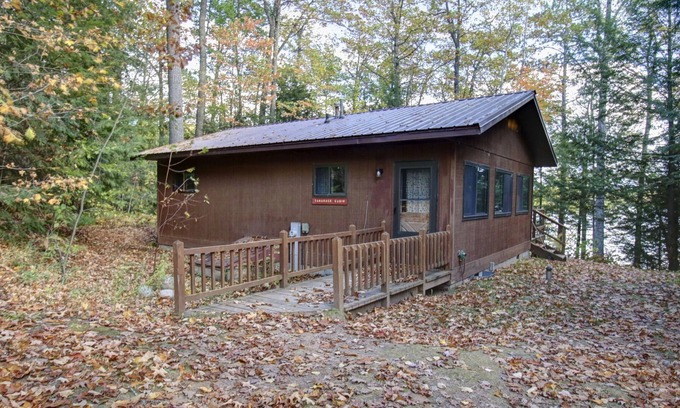 Lac du Flambeau Cabin | Lakeside Wisconsin Northwoods Cabin w/private dock. Pet friendly