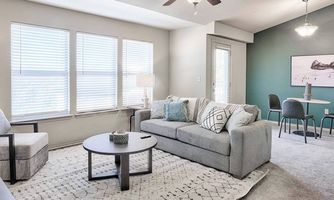 Jenks Apartment | Landing | Chic 1BD, Clubhouse, Courtyard