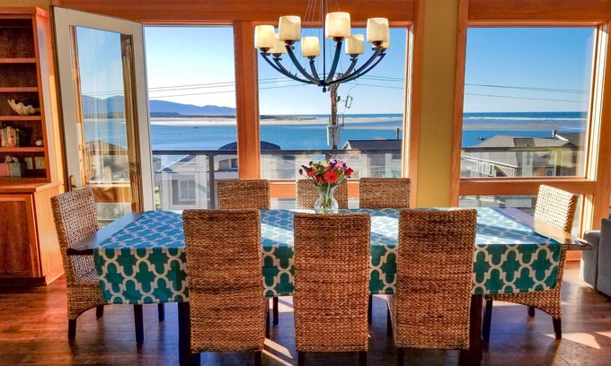 Happy Camp Hideaway House | Large, Modern, Ocean-view home with HOT TUB just steps to the beach!
