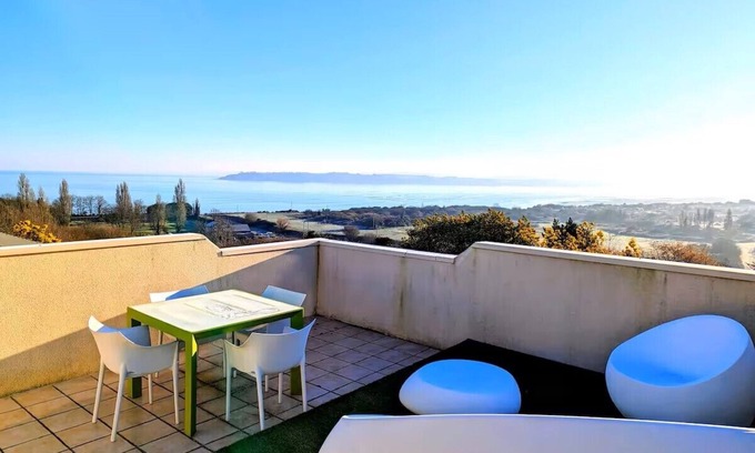 Saint-Brieuc House | Le 4 saisons - Terrasse avec vue mer panoramique