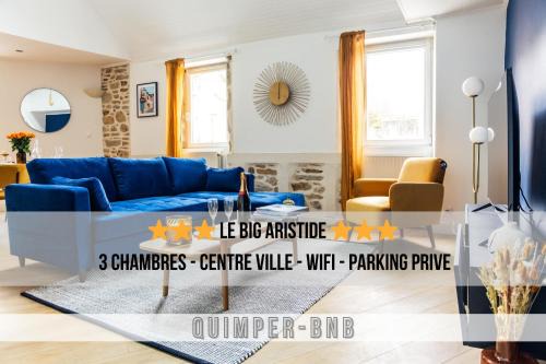 Quimper Apartment | LE BIG ARISTIDE - Superbe Duplex en Centre-ville avec Parking