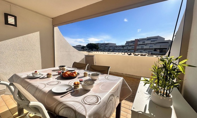 Le Grau-Du-Roi Apartment | Le Catamaran - Studio proche de la mer avec terrasse