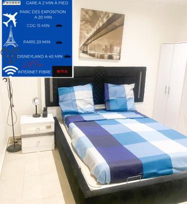 Arnouville Apartment | Logement F2 entier calme à 20 mins de paris , Stade 2 France, Aéro CDG, Parc des expositions, Disneyland Paris,Futuroscope, Tour Eiffel