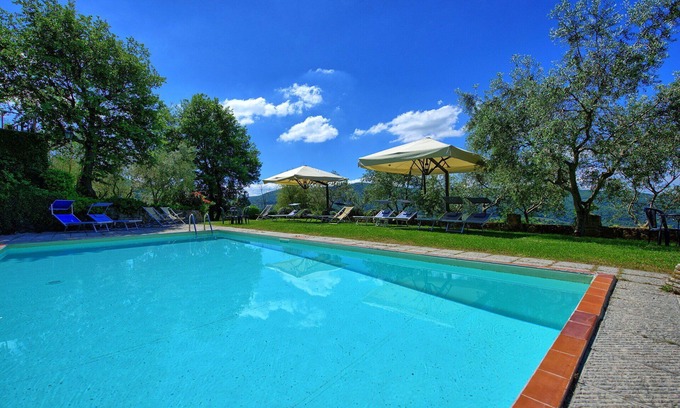 Greve in Chianti Apartment | Lovely apartment with WIFI, pool, TV, patio, pets allowed, panoramic view, close to Greve In Chianti