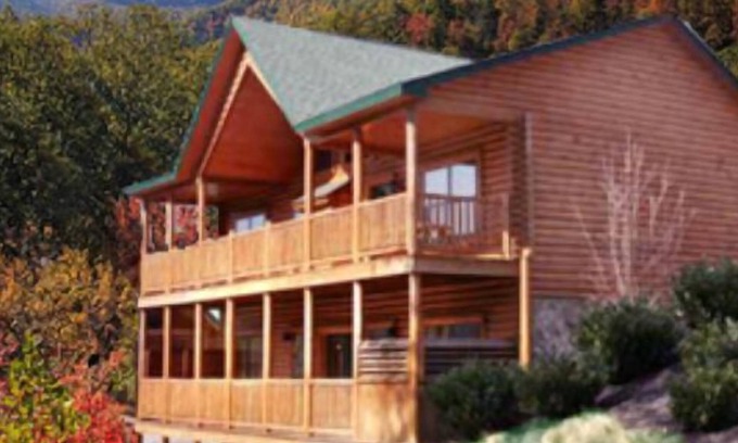 Gatlinburg Cabin | Luxury 4 King Suites, 4 Bath Log Cabin Close to Town & Trolley