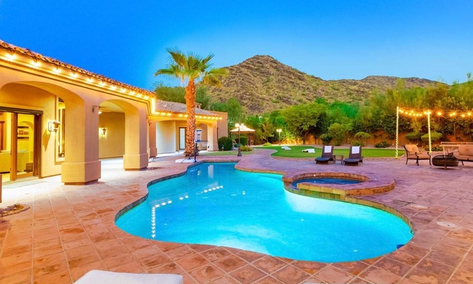 Paradise Valley House | Luxury Estate with Theater, Pool & Mummy Mountain Views - Sleeps 16+