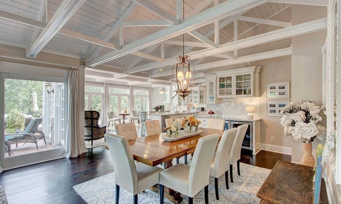 Flowery Branch House | Luxury Lakefront Home on South Lake Lanier - 2 Slip Party Dock with Deep Water