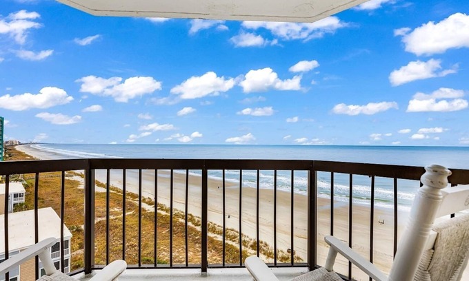 Crescent Beach Condo | LUXURY OCEANFRONT PENTHOUSE END UNIT W/PANORAMIC OCEAN VIEW!