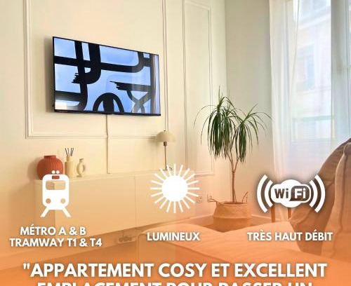 Charpennes - Charmettes Apartment | Lyon Suite Cosy - Appartement T2 - Proche Parc Tête d'Or