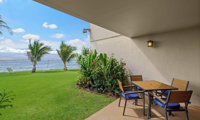 Maalaea Condo | Ma'alaea Kai #102 – Oceanfront Ground-Floor Escape with AC and Tranquil Views
