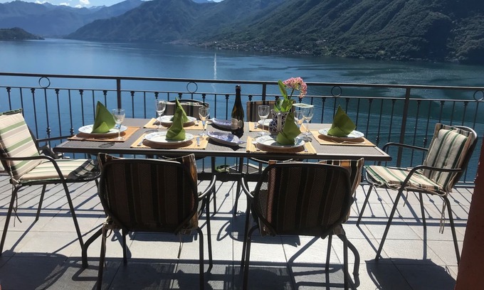 Argegno Apartment | Magnificent 180-Degree Lake Views of Lake Como from the Terrac