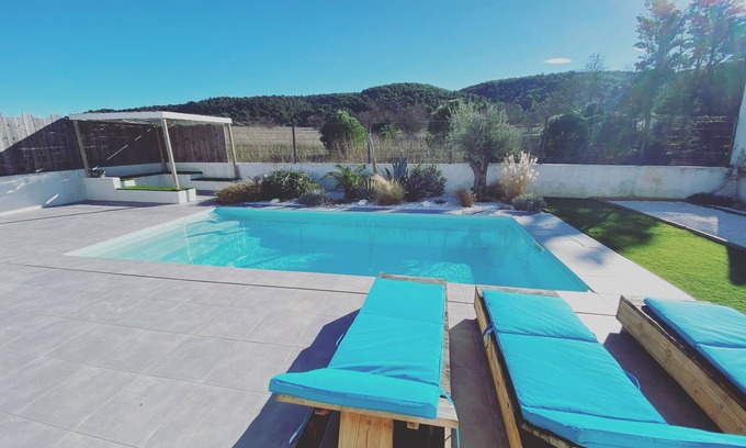 Ornaisons Villa | Magnificent villa and heated pool in the heart of the Corbières