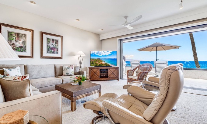 Wailea Condo | Makena Surf B205 Beachfront Resort - 2 Bedroom Oceanfront Condo
