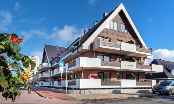 Westerland Apartment | Meerblick, Haus Belvedere, Direkt Hinter dem Dünenkamm, für bis zu 5 Personen