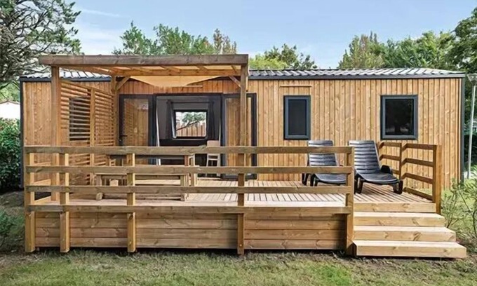 Vitrac House | Mobil-home | Ultimate | 2 Ch. | 4 pers. | Raised terrace | A/C | TV