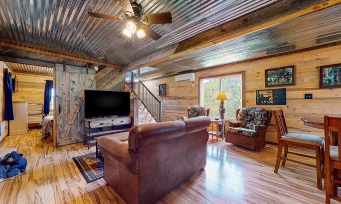 Chalet Village North Cabin | Modern cabin with pools, private hot tub, pool table, & free attraction tickets