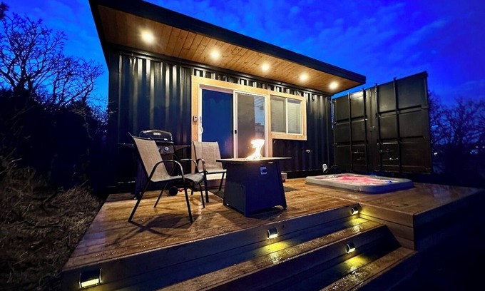 Monument Cottage | Modern Container Tiny Home Private Hot Tub